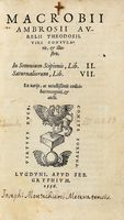 In somnium Scipionis Lib. II e Saturnaliorum Lib. VII.