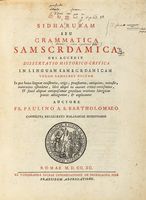 Sidharubam seu Grammatica Samscrdamica cui accedit Dissertatio Historico Critica in linguam Samscrdamicam vulgo Samscret dictam...