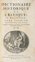 Dictionnaire historique et critique [...] troisieme dition. Tome premier (-troisieme).