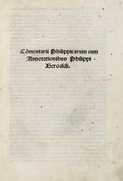 Commentarii Philippicarum cum annotationibus Philippi Beroaldi...