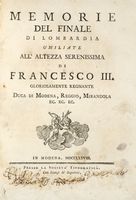 Memorie del Finale di Lombardia umiliate all'Altezza Serenissima di Francesco III gloriosamente regnante...