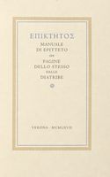 Manuale di Epitteto con pagine dello stesso dalle Diatribe.