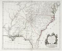 Partie meridionale de la Louisiane avec la Floride, la Caroline et la Virginie.