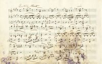 Composizione musicale autografa dedicata a Matilde e Luigia Branca.