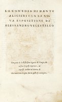 La Commedia [...] con la nova esposizione di Alessandro Vellutello.