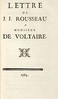 Lettre [...] a monsieur De Voltaire.