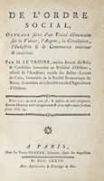 De l'ordre social, ouvrage suivi d'un trait lmentaire sur la valeur, l'argent, la circulation, l'industrie & le commerce intrieur & extrieur...