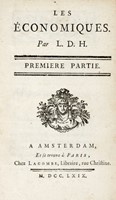 Les économiques [...]. Premiere (-seconde) partie.
