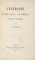 L'ternit par les astres: hypothse astronomique.