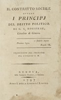 Il contratto sociale ovvero i principi del diritto politico...