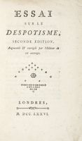 Essai sur le despotisme [...] seconde edition.