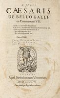 De Bello gallico commentarii VII [...] cum scholiis Franc. Hotomani iurisc., Ful. Ursini Romani, Ald. Manutij p.f.