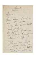 3 lettere autografe, una siglata, una firmata, inviate ad amiche.