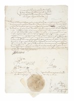 Raccolta di 3 documenti con firme autografe di Caterina Michela d'Asburgo, Cristina di Borbone (Prima Madama Reale), Maria Giovanna Battista (Seconda Madama Reale).