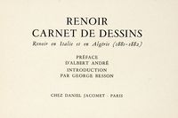 Carnet de Dessins. Renoir en Italie et en Algérie (1881-1882).