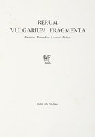 Rerum vulgarium fragmenta.