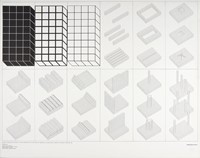 Istogrammi d'architettura con riferimento a un reticolo trasponibile in aree o scale diverse per l'edificazione di una natura serena e immobile in cui riconoscersi.