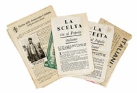 Raccolta di 18 pezzi tra locandine e bollettini di propaganda ed elettorali.