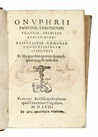 Reipublicae Romanae commentariorum libri tres et alia quaedam quorum seriem sequens pagina indicabit.