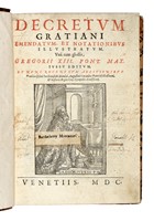 Decretum Gratiani emendatum, et notationibus illustratum, vn cum glossis, Gregorii XIII.