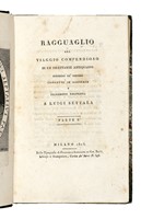 Ragguaglio del viaggio compendioso di un dilettante antiquario sorpreso da' corsari condotto in Barberia e felicemente ripatriato. Parte I (-II).