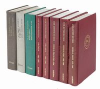 Lotto di 8 repertori di bibliologia in italiano e inglese.
