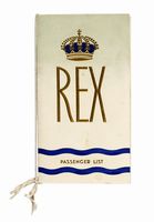 Rex. Partenza da Napoli il 2 ottobre 1934 [...] per Villafranca (Nizza), Gibilterra e New York.