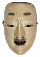 Maschera policroma del tipo Chujo, teatro Noh giapponese.
