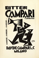 Lotto composto di 3 piccoli manifesti per Campari.