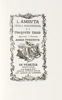 L'Aminta favola boschereccia.