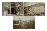 Album di 9 fotografie in bianco e nero relative ad insediamenti commerciali italiani in Yemen.