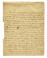 Al Sole. Poesia autografa firmata applicata su libro Mes Prisons Mémoires de Silvio Pellico. Bruxelles, Société des Beaux-Arts 1839.