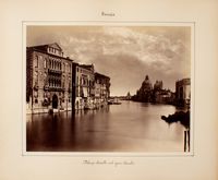 13 grandi stampe all'albumina raffiguranti vedute di Venezia, opera del fotografo Carlo Naya.