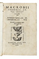 In somnium Scipionis Lib. II e Saturnaliorum Lib. VII.