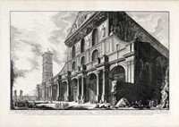 Veduta della Basilica di S. Paolo fuor delle mura, eretta da Costantino Magno.