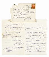 Lettera autografa firmata, inviata alla Principessa Giulia Florio di Trabia e di Butera.