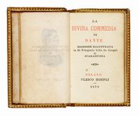 La divina commedia di Dante edizione illustrata da 30 fotografie tolte da disegni di Scaramuzza.