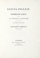 Elegia inglese un cimitero campestre trasportata in verso italiano da Giuseppe Torelli veronese.