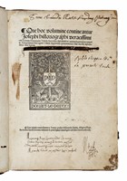 Que hoc volumine contineantur Josephi historiographi veracissimi vita [...] Antiquitatum libri viginti. Contra Appionem grammmaticum libri duo. De bello Iudaico libri septem...