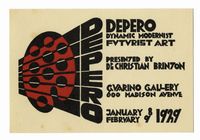 Invito alla mostra di Depero alla Guarino Gallery di New York.