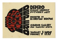 Invito alla mostra di Depero alla Guarino Gallery di New York.