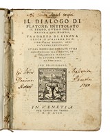 Il dialogo [...] intitolato il Timeo, overo della natura del mondo, tradotto di lingua greca in italiana da M. Sebastiano Erizzo [...] et nuovamente mandato in luce da Girolamo Ruscelli.