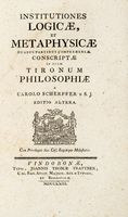 Institutiones logicae et metaphysicae duabus partibus comprehensae...