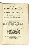 Della lingua punica presentemente usata da Maltesi [...] ovvero nuovi documenti li quali possono servire di lume all'antica lingua etrusca; stesi in due dissertazioni...