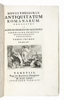 Novus thesaurus antiquitatum romanarum... Tomus primus (-tertius).