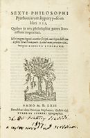 Pyrrhoniarum hypotyposeon libri III...