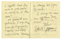 Lettera autografa firmata.