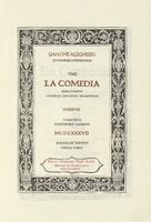 La Comedia. Prima edizione illustrata con tavole xilografiche [...] Commento di Cristoforo Landino.