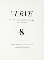Verve. The French review of art. N. 8. Vol. 2. September-November 1940.