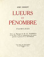 Lueurs et pnombre. Florilge [...] Avec un Hors Texte en enluminure du matre peintre et graveur F.-L. Schmied.